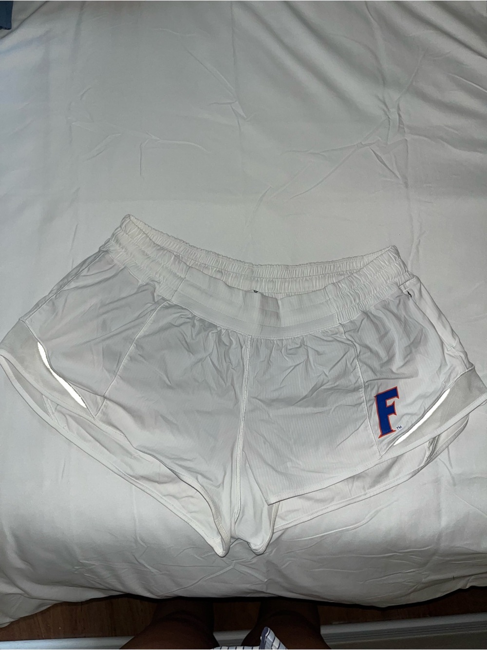 lululemon athletica hotty White Athletic Shorts with UF logo